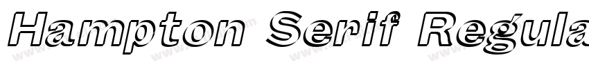 Hampton Serif Regula字体转换